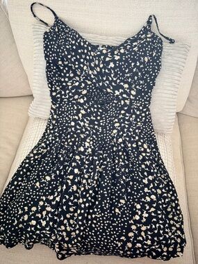 O'Neill Black Dress with Cream Floral Print